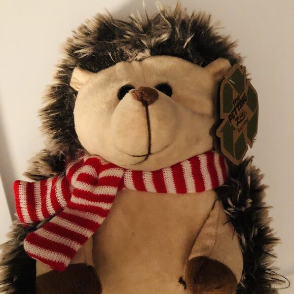 The Petting Zoo 9”‎ Hedgehog Plush Soft Stuffed Animal Holiday Festive Toy NEW - Picture 1 of 6